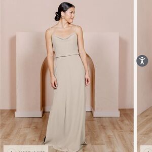 Revelry Champagne Skye Chiffon Dress